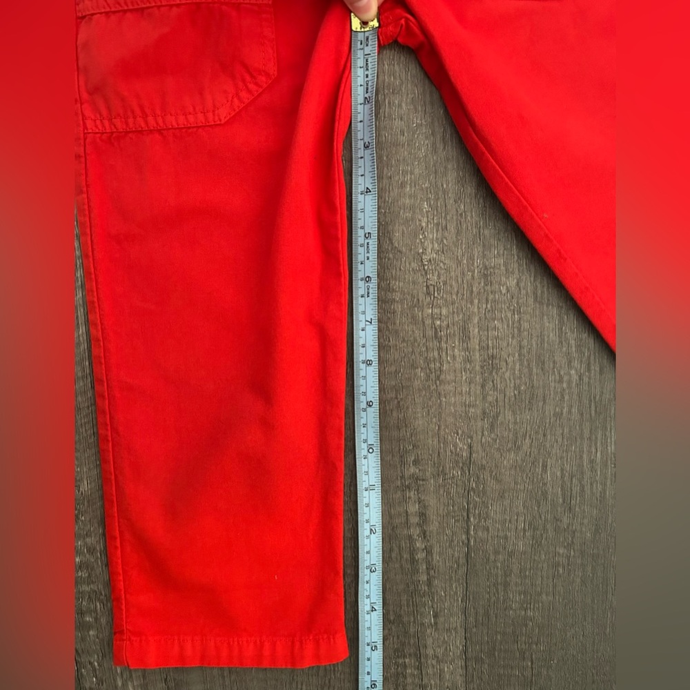 Kids Red Drawstring Utility Pants - Picture 6 of 7